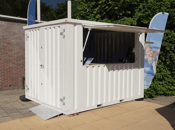 Container bar pliable XL 4 x 2 mètres RAL 9016