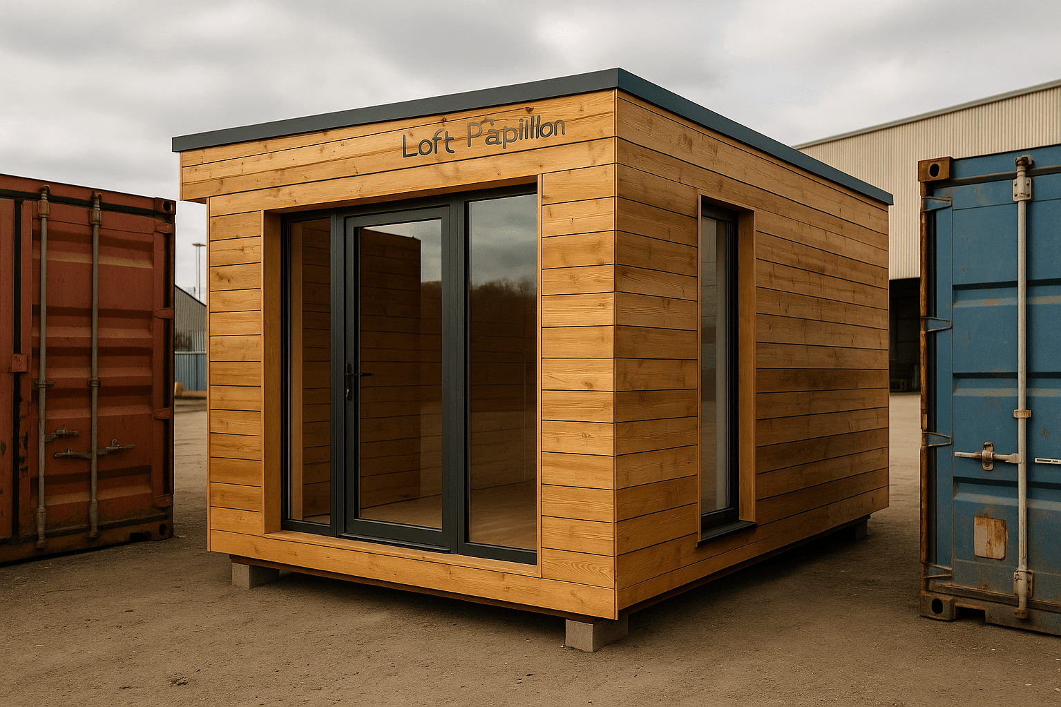Holzchalet Loft Papillon: Nutzung, Umbau und Einrichtung
